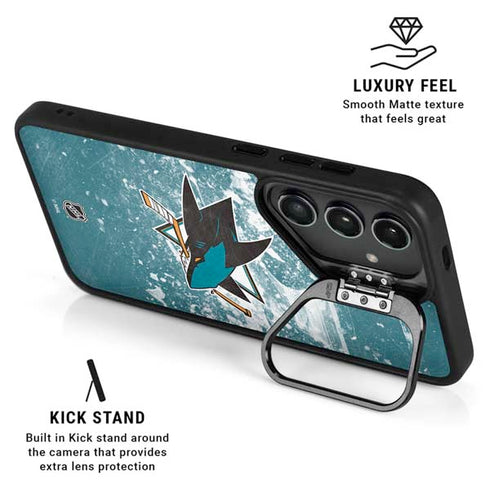 NHL San Jose Sharks Frozen Galaxy S24 Plus Kickstand Case